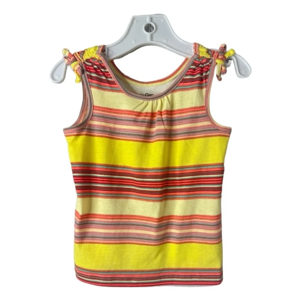 GAP Baby Girl Striped Tank Top 18-24M Bright Summer Sleeveless Shirt